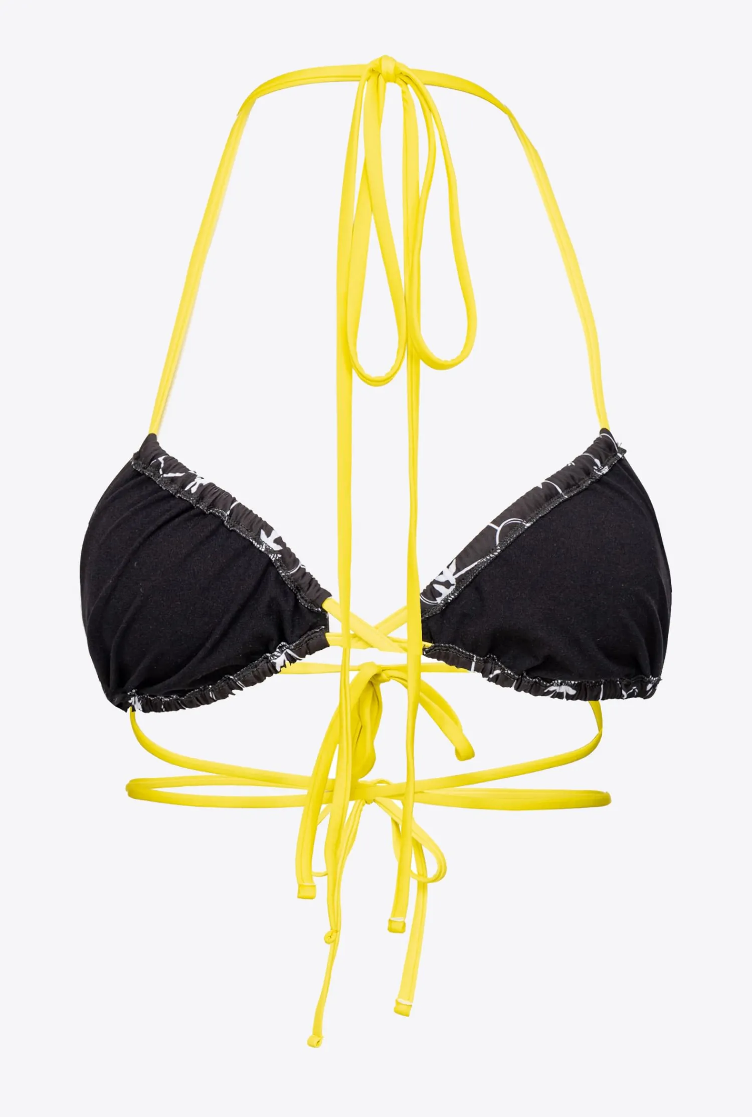Online Top Bikini con Fantasia / Nero Donna Costumi Da Bagno