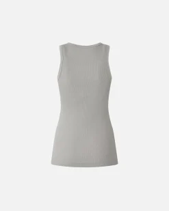 Clearance Top Canottiera a Costine con Logo / Donna Top