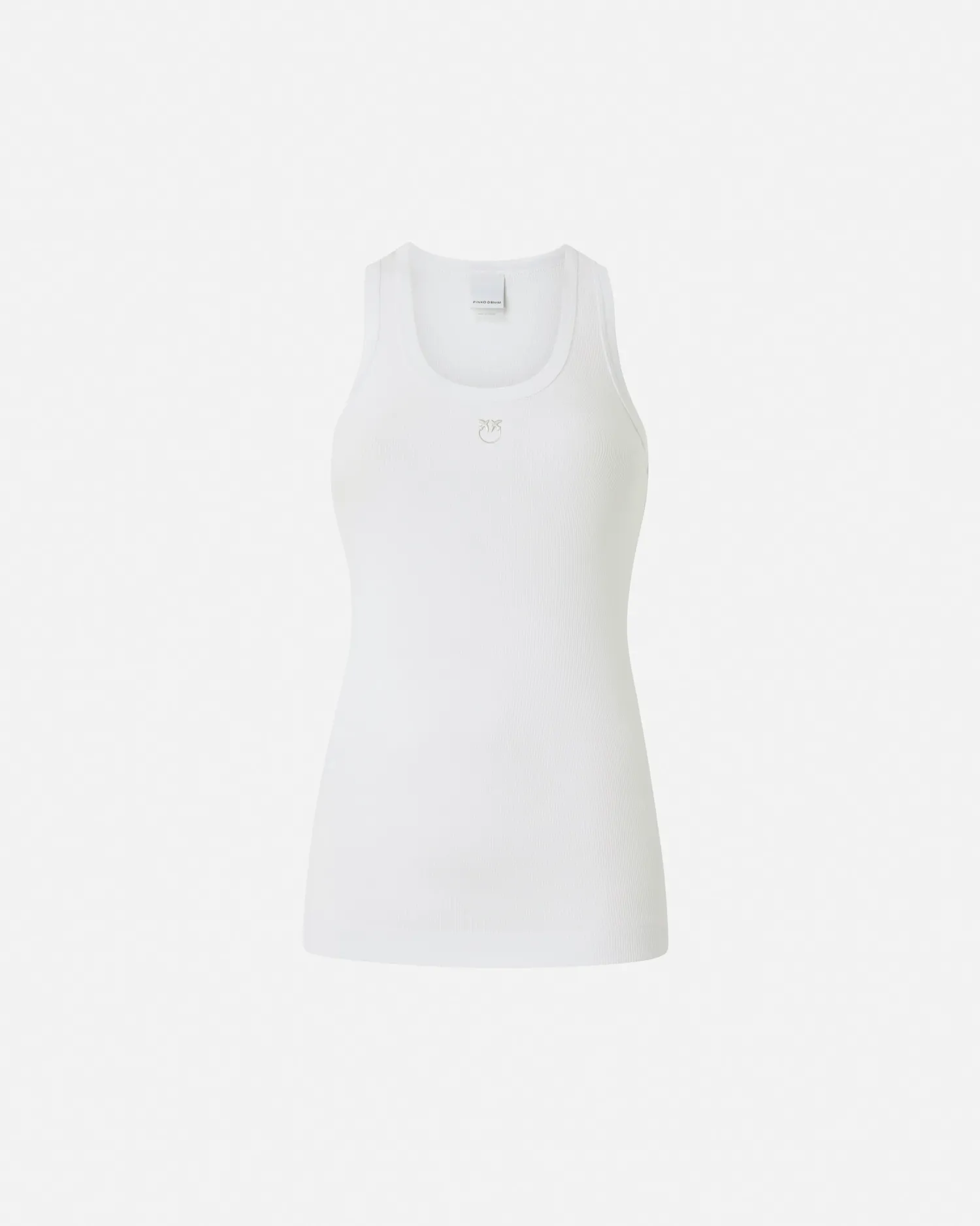 Online Top Canottiera a Costine con Logo / Donna Top