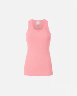 Clearance Top Canottiera a Costine con Logo / Donna Top