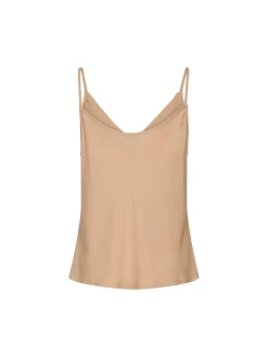 New Top con Scollo a V / Beige Donna Top