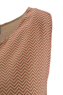Sale Top in Cotone con Fantasia / Bordeaux Donna Top