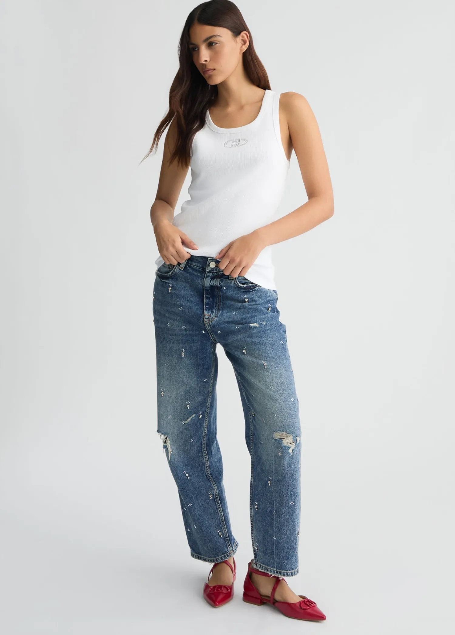 Discount Top in Cotone con Logo / Donna T-shirt