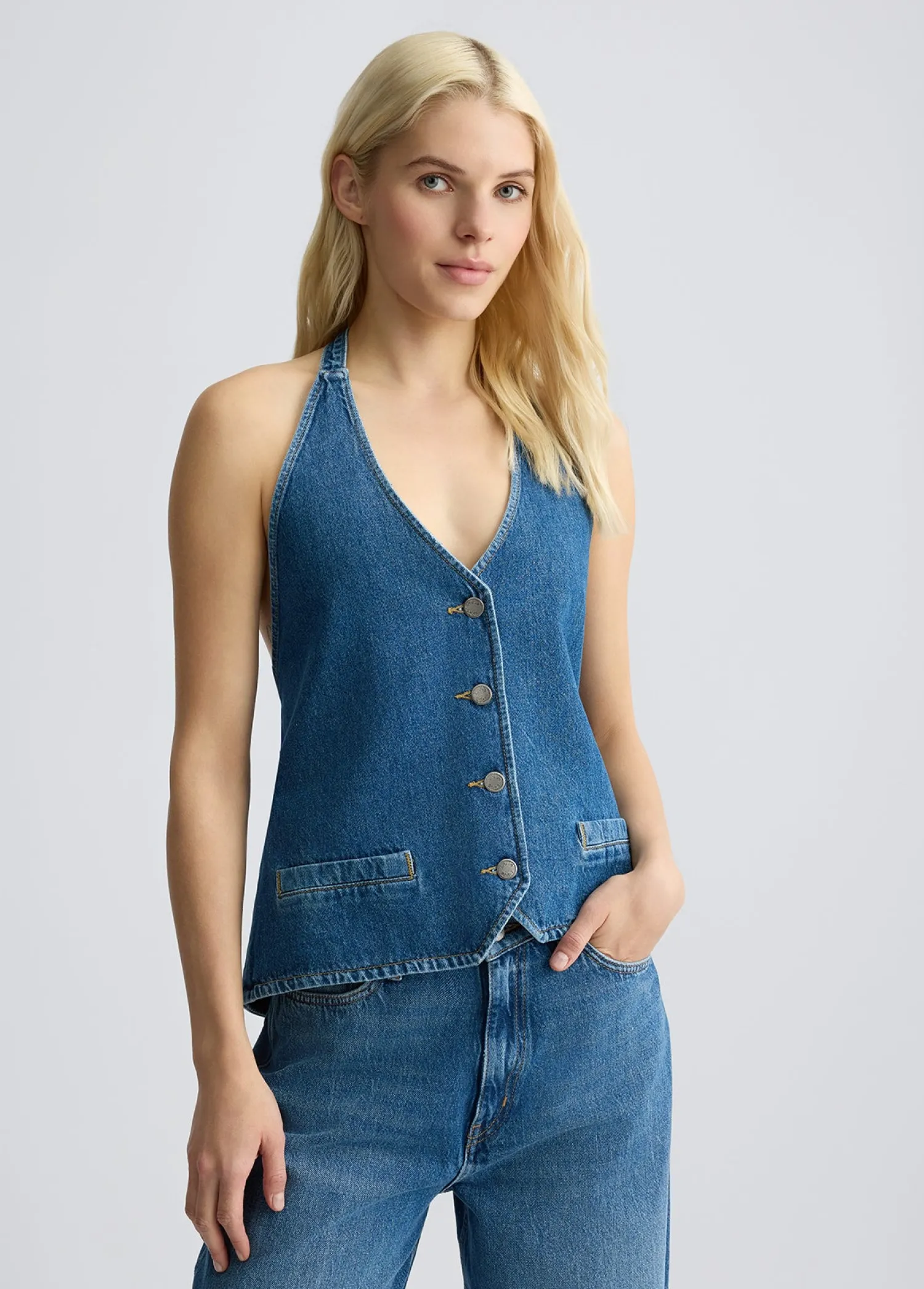 Clearance Top in Denim / Donna Top|Denim