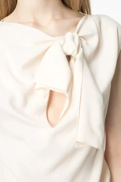 Best Top in Misto Seta con Fiocco / Donna Top