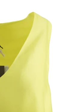 New Top in Viscosa con Scollo a V / Giallo Donna Bluse