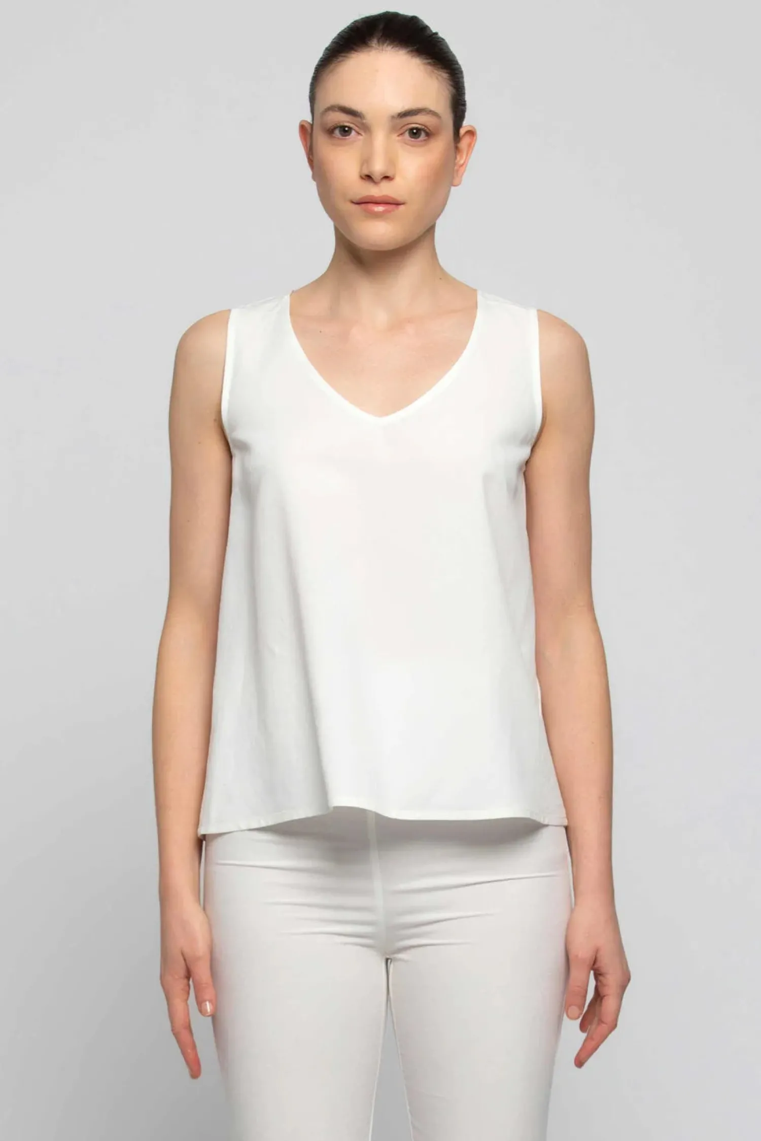 Outlet Top in Viscosa e Lino / Donna Top