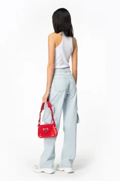 Online Top Logato a Costine / Donna Top