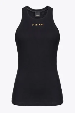 Clearance Top Logato a Costine / Donna Top