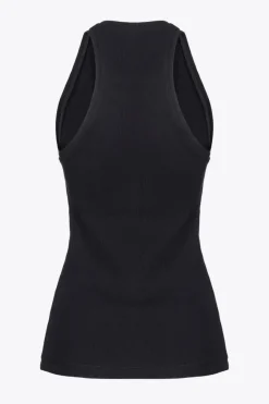 Clearance Top Logato a Costine / Donna Top