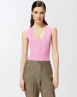Outlet Top Smanicato a Costine / Donna Top