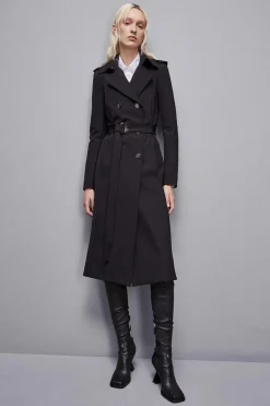 Online Trench con Fibbia in Nylon Bielastico / Donna Giubbini