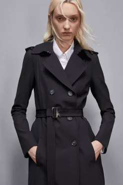 Online Trench con Fibbia in Nylon Bielastico / Donna Giubbini