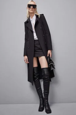 Online Trench con Fibbia in Nylon Bielastico / Donna Giubbini