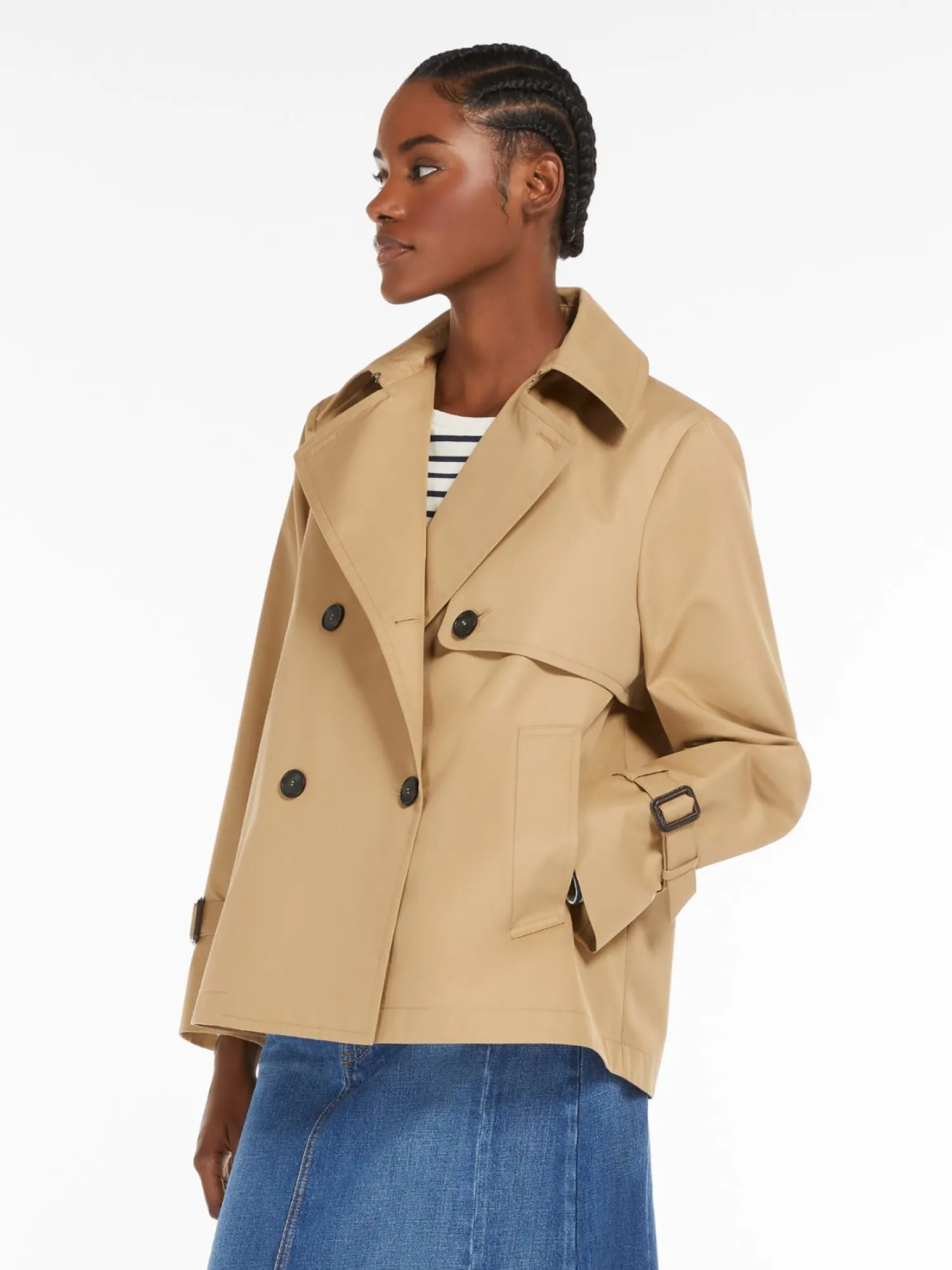 Sale Trench Corto in Gabardina / Donna Giubbini