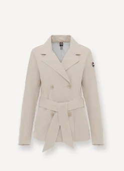 Best Trench Corto in Softshell / Beige Donna Giubbini
