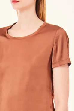 New T-Shirt a Mezze Maniche in Viscosa / Donna T-shirt