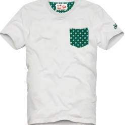 T-Shirt Blanche con Taschino Stampato / Uomo T-shirt