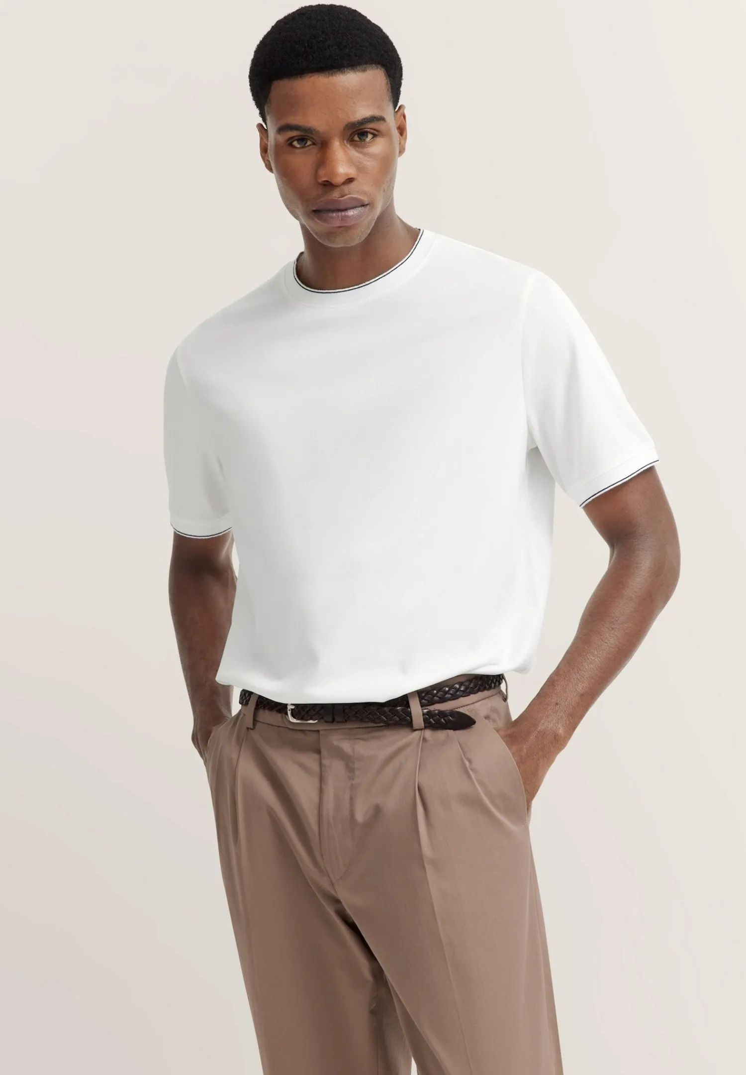 T-Shirt con Dettagli a Contrasto / Uomo T-shirt
