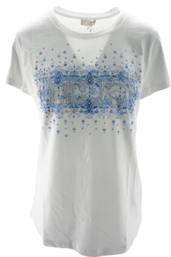 T-Shirt con Fantasia / Bianco Donna T-shirt