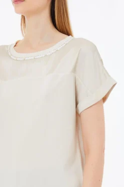 Discount T-Shirt con Inserti in Viscosa / Donna T-shirt