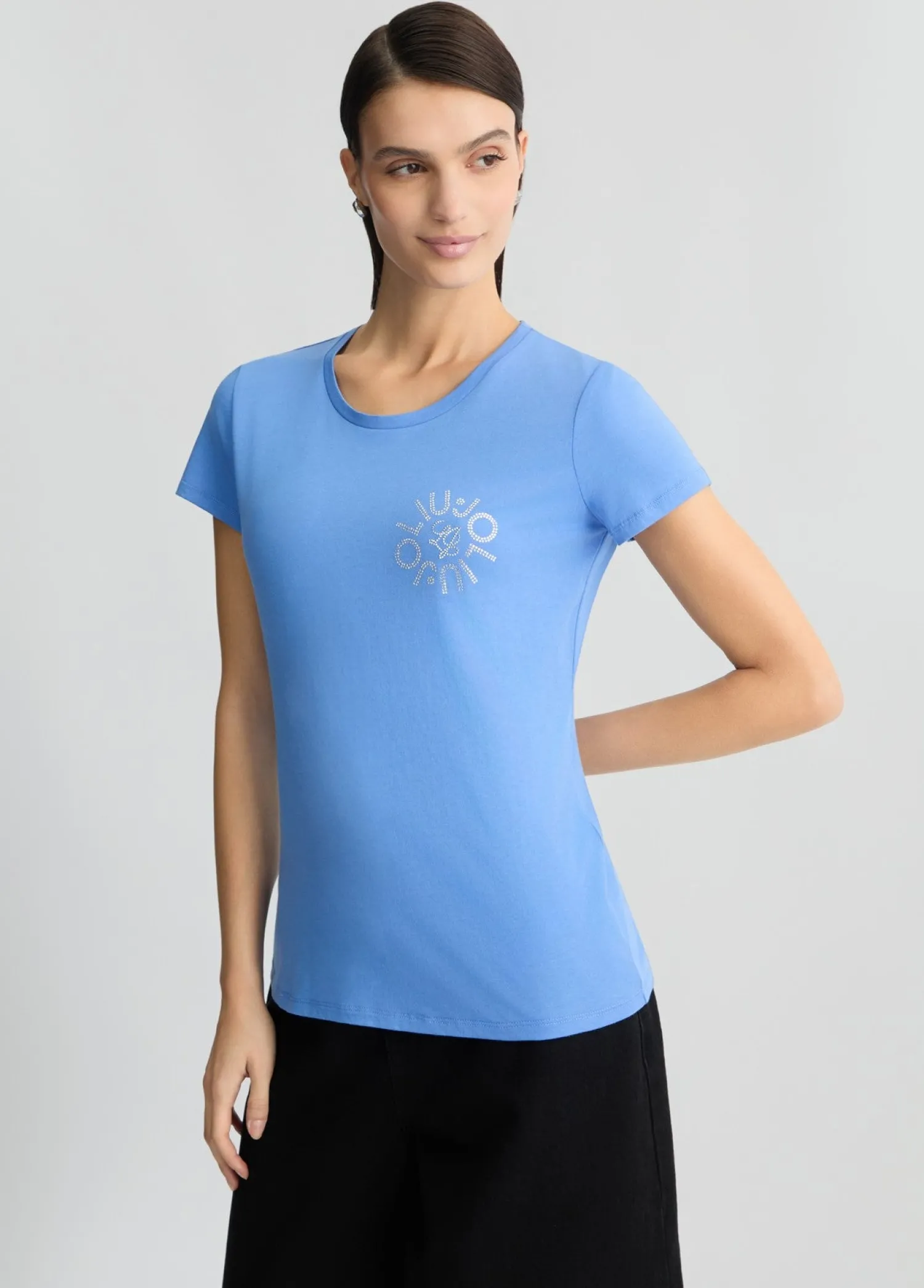 Hot T-Shirt con Logo e Strass / Donna T-shirt