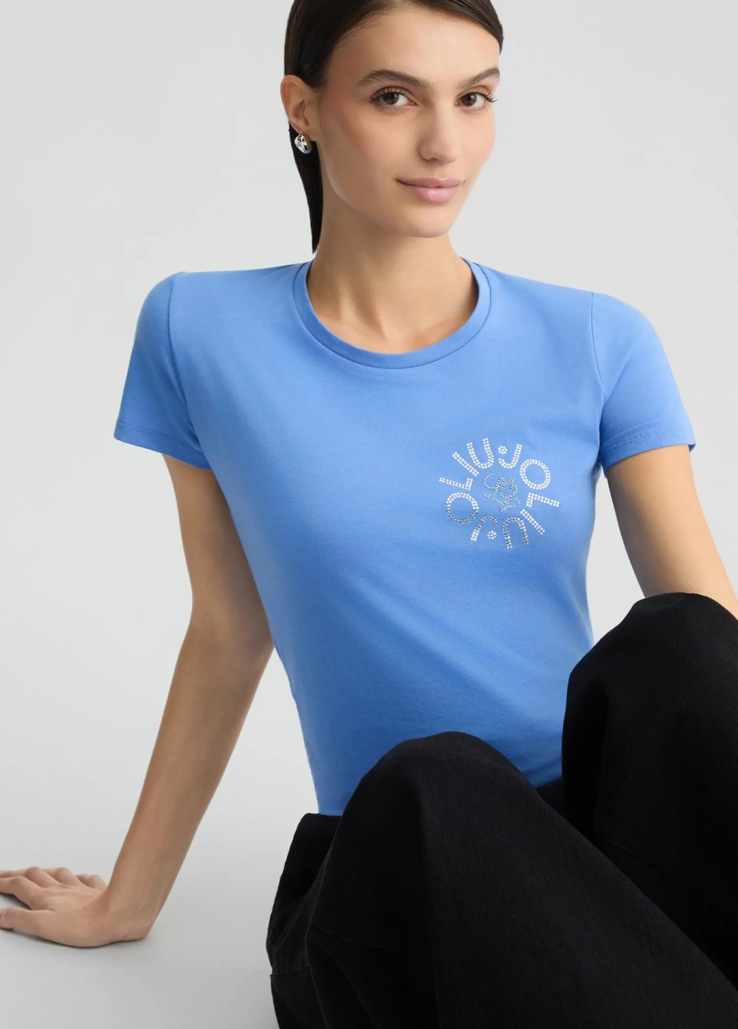 Hot T-Shirt con Logo e Strass / Donna T-shirt