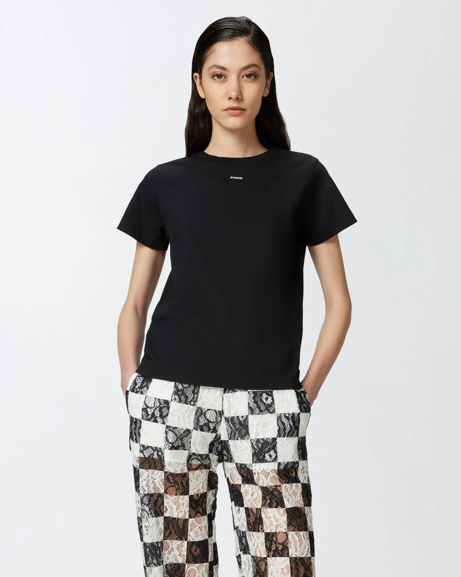 Online T-Shirt con Mini Logo / Donna T-shirt