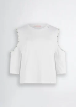 Discount T-Shirt con Perle e Strass / Donna T-shirt