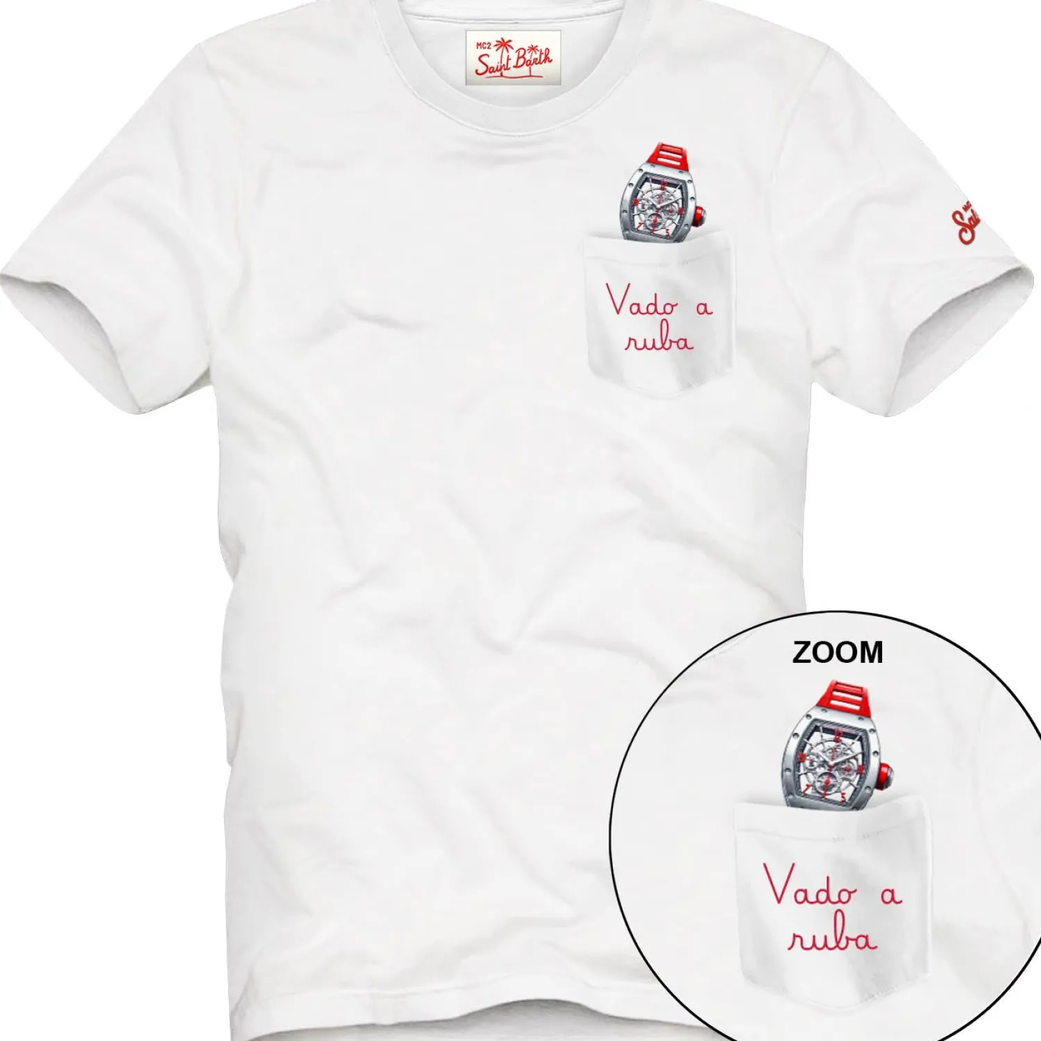 Outlet T-Shirt con Ricamo e Taschino / Uomo T-shirt