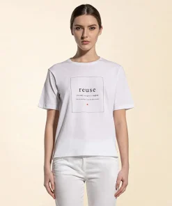 T-shirt con slogan eco sul davanti / Donna T-shirt