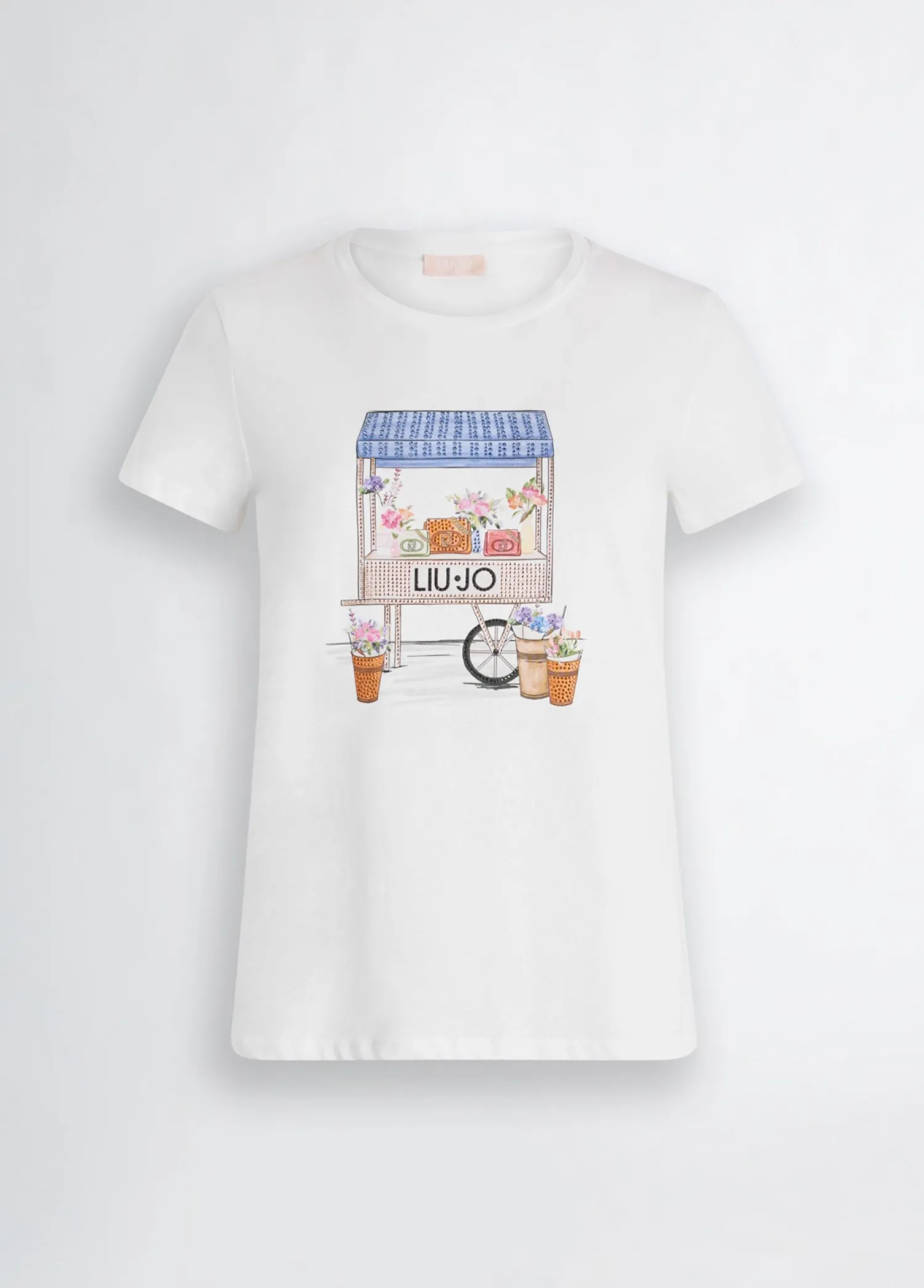 Online T-Shirt con Stampa e Strass / Donna T-shirt