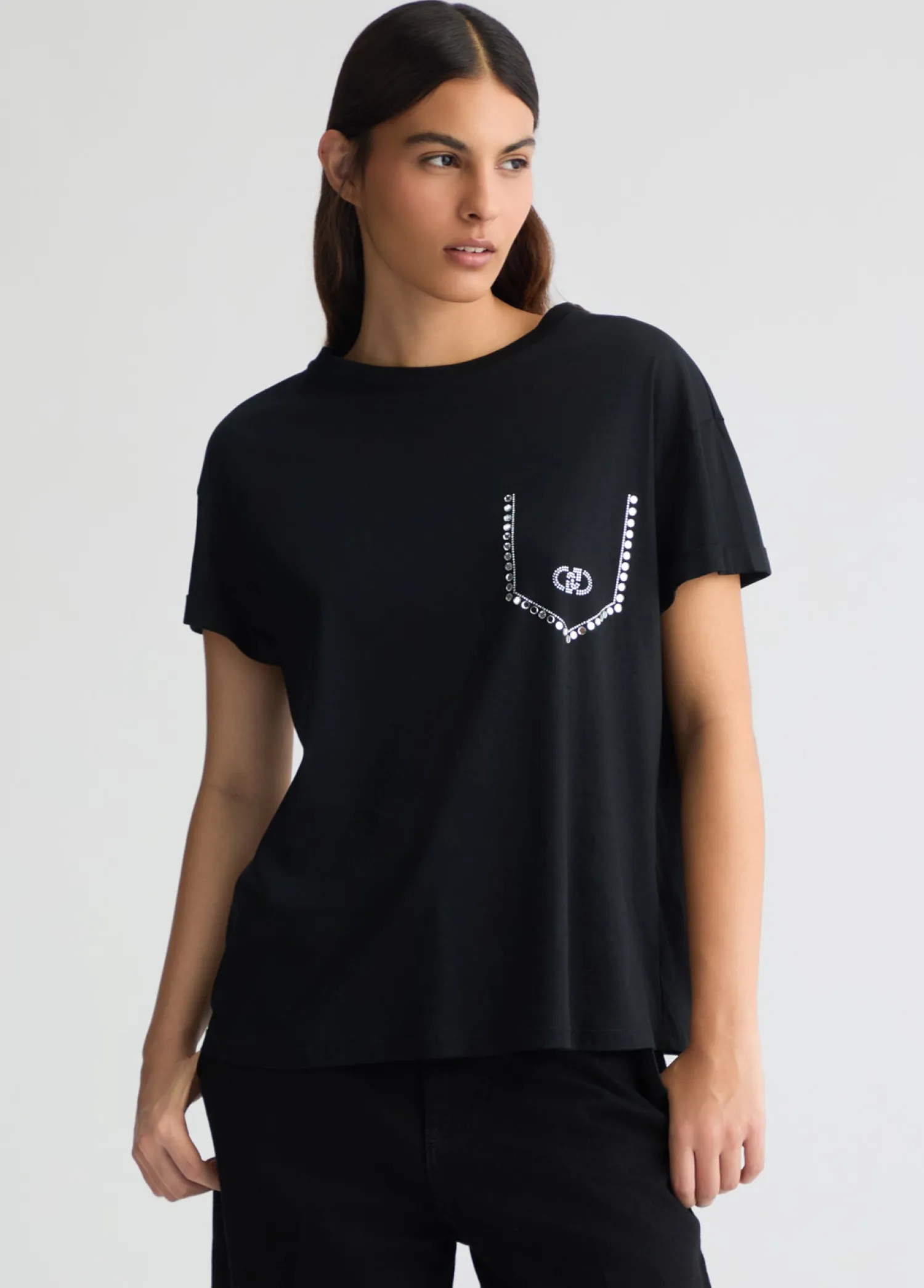 Outlet T-Shirt con Strass / Donna T-shirt