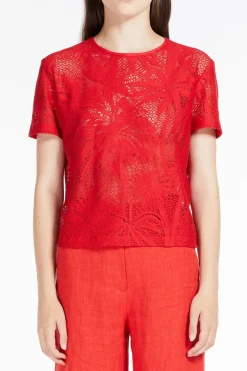 Discount T-Shirt Girocollo in Pizzo MaxMara / Donna T-shirt