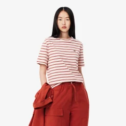 New T-Shirt in Cotone a Righe / Donna T-shirt