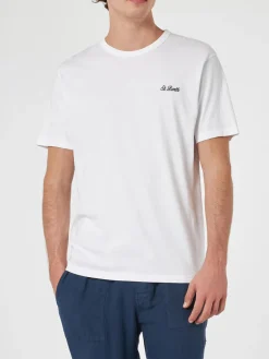 Clearance T-Shirt in Cotone con Logo Ricamato / Uomo T-shirt