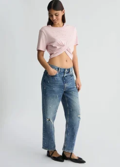Discount T-Shirt in Cotone con Logo / Donna T-shirt