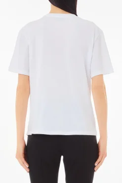 Online T-Shirt in Cotone con Ricamo e Strass / Donna T-shirt