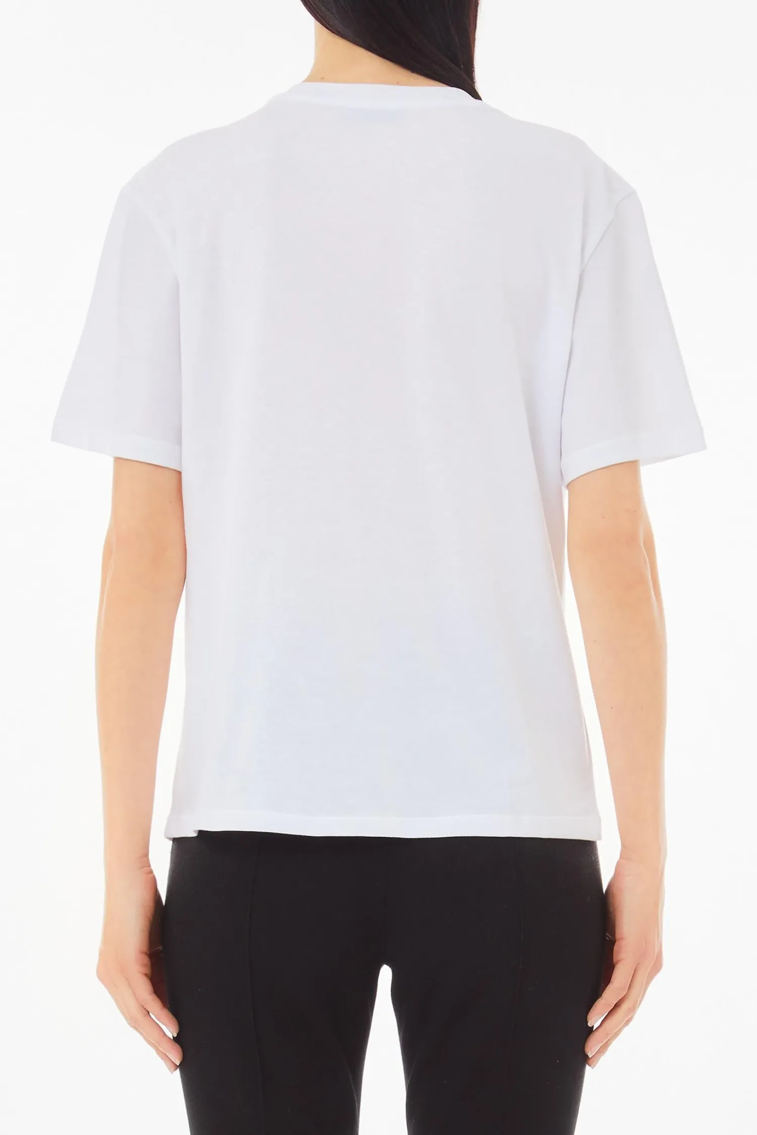 Online T-Shirt in Cotone con Ricamo e Strass / Donna T-shirt