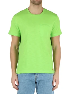 Hot T-Shirt in Cotone Fiammato e Taschino / Uomo T-shirt