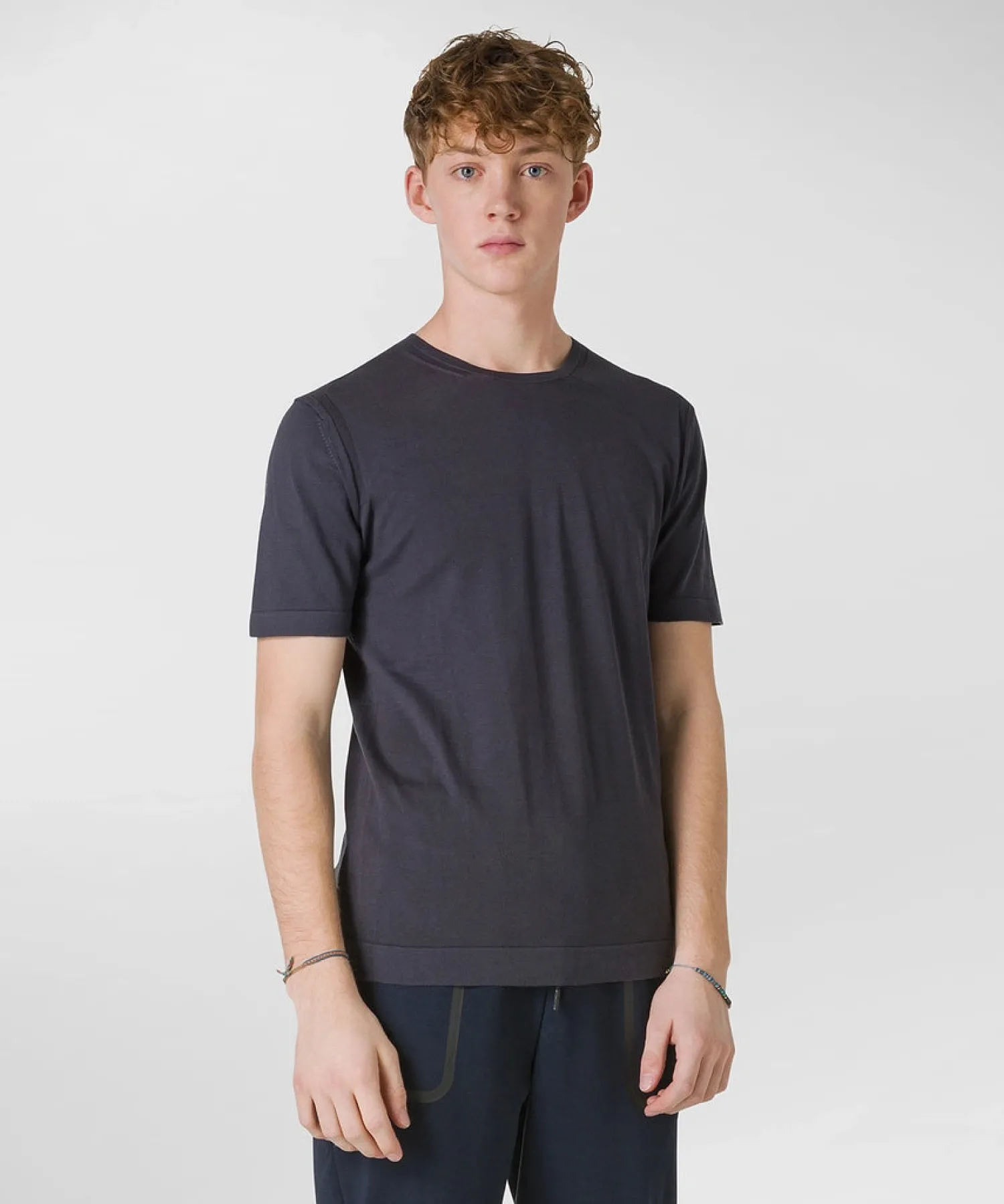 Online T-Shirt in Cotone / Blu Uomo T-shirt