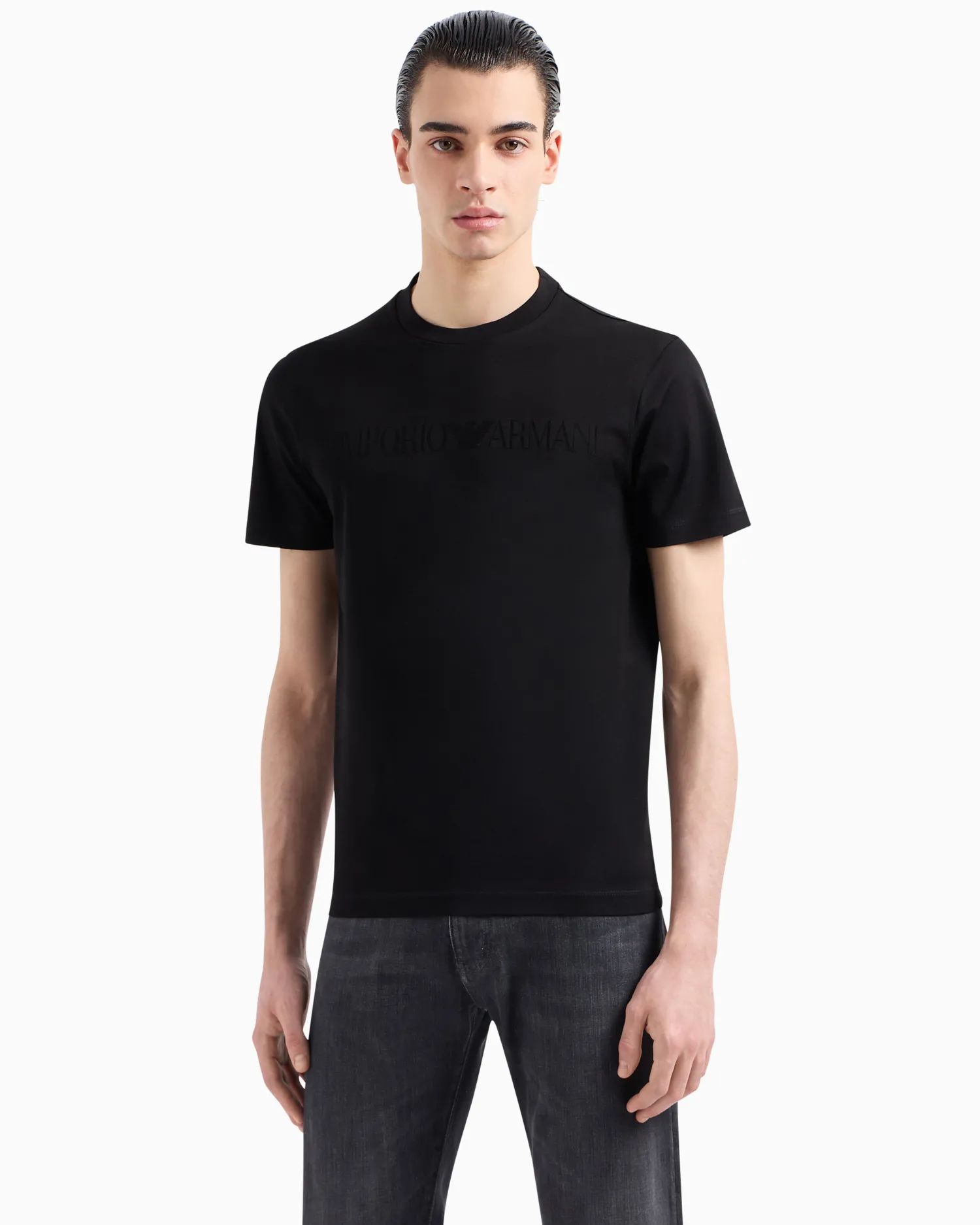 New T-Shirt in Jersey con Logo / Uomo T-shirt