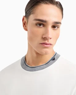 Outlet T-Shirt in Jersey con Profilo al Collo / Uomo T-shirt
