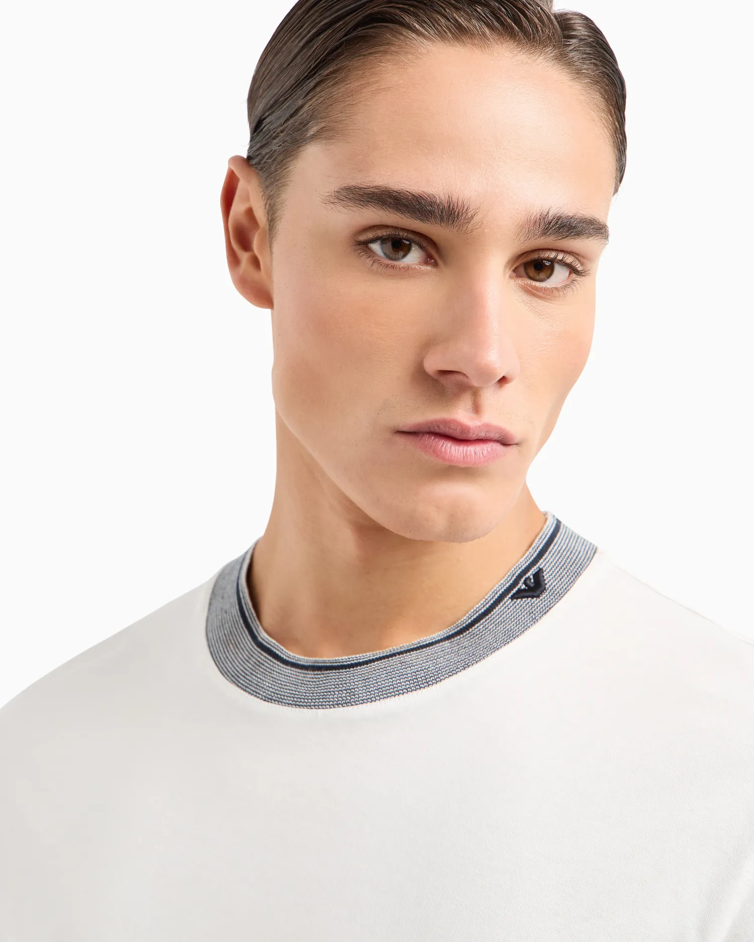 Outlet T-Shirt in Jersey con Profilo al Collo / Uomo T-shirt