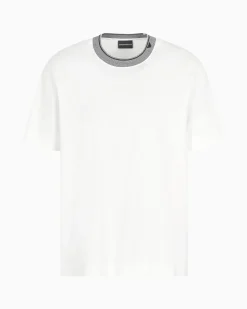Outlet T-Shirt in Jersey con Profilo al Collo / Uomo T-shirt