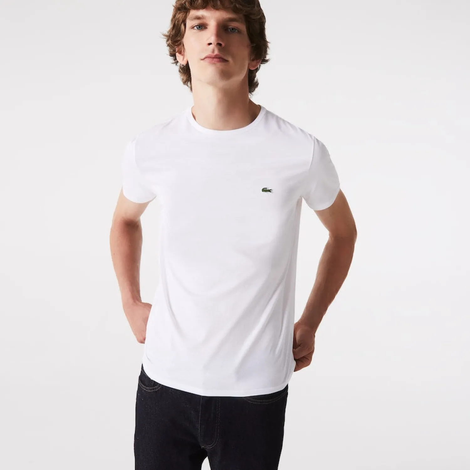 Hot T-Shirt in Jersey di Cotone Pima / Bianco Uomo T-shirt