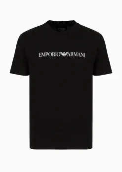 T-Shirt in Jersey Pima con Logo / Uomo T-shirt