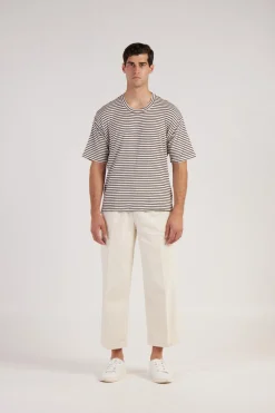 Best T-Shirt in Lino a Righe / Uomo T-shirt
