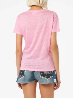 Outlet T-Shirt in Lino con Scollo a V / Donna T-shirt