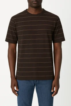 New T-Shirt in Lino e Cotone con Fantasia / Uomo T-shirt